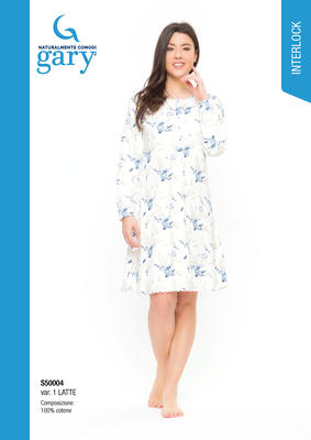 CAMICIA NOTTE DONNA M/L S50004 Ingrosso Intimo Tellini S.r.l.